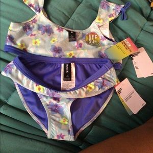 Girls Brand New Hurley 2pc Swimwear SzL